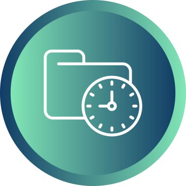 vektör saat simgesi, modern tasarım illüstrasyonu