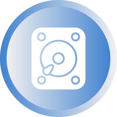 Mavi ve beyaz bir ikonun vektör illüstrasyonu