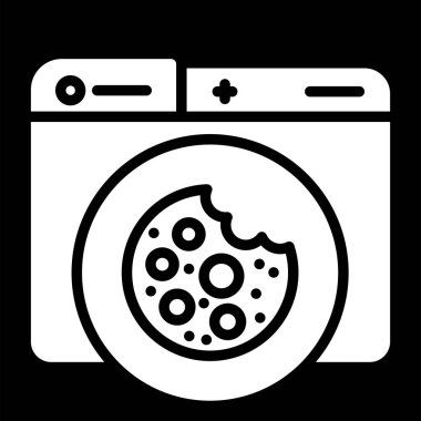 çamaşır makinesi ikon vektör çizimi