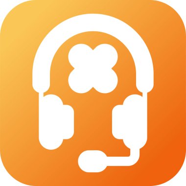 Müzik Kulaklıkları web simgesi, vektör illüstrasyonu