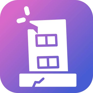 Tesis Hasar Web simgesi vektör çizimi