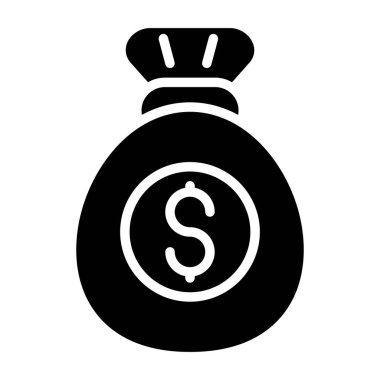 düz karakter vektör para çanta