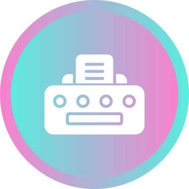 yazıcı web simgesi, basit vektör illüstrasyonu