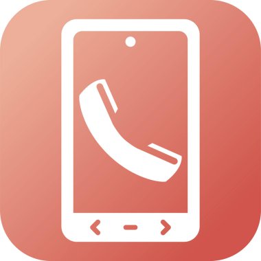 Cep telefonu simgesi, vektör illüstrasyonu