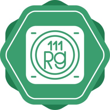 Metal kimyasal element ikon vektör çizimi