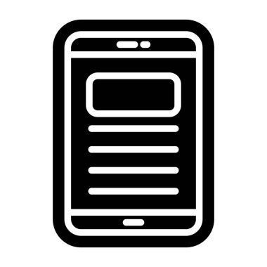 Smartphone Simgesi, vektör illüstrasyonu