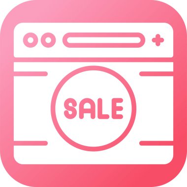 Moda tarzında izole edilmiş satış simgesi. yumuşak mavi gradyan