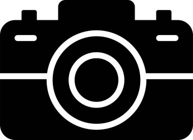 Kamera. Web simgesi basit illüstrasyon