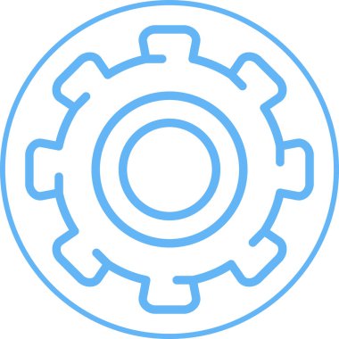 dişli vektör ince çizgi simgesi