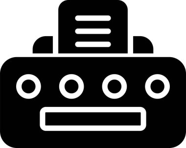 yazıcı web simgesi, basit vektör illüstrasyonu