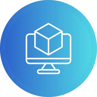 Bilgisayar. Web simgesi basit illüstrasyon