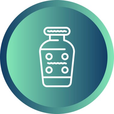 Bir süt şişesinin vektör illüstrasyonu