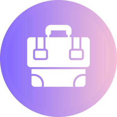 Çanta simgesinin vektör illüstrasyonu