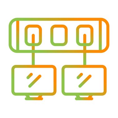 Sunucu. Web simgesi basit illüstrasyon