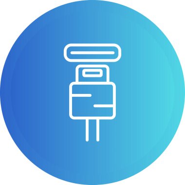 Mavi bir simgenin vektör illüstrasyonu