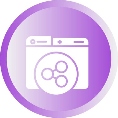 Çamaşır Makinesi Vektörü Kabartma Simgesi Tasarımı