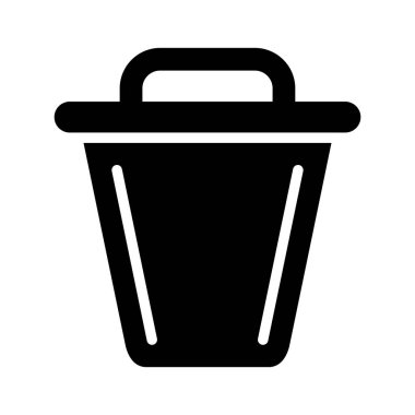 Çöp kutusu simgesi. vektör illüstrasyonu 