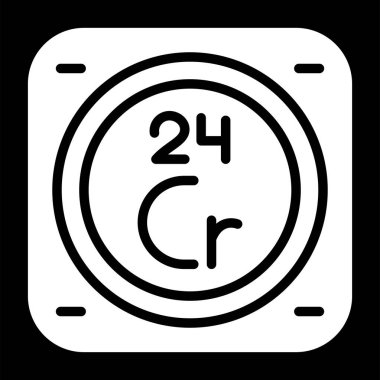 Krom kimyasal element simgesi, basit satır biçimi