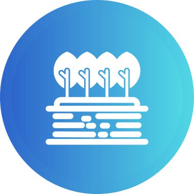 Beyaz arka planda mavi çizgi tırmık simgesi izole edildi. Bahçıvanlık, tarım, çiftçilik için bir araç. Toprak işleyicisi. Temizlik ekipmanları. soyut çember