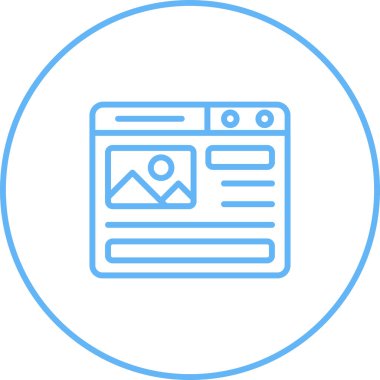 Web Tasarım Web ikonu vektör çizimi