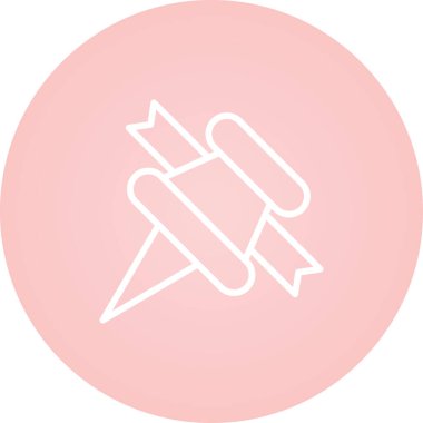 Pushpin web simgesi vektör illüstrasyonu