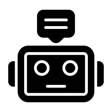 robot düz vektör simgesi