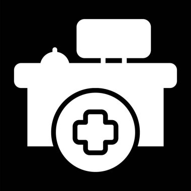 İlk yardım çantası vektör dizaynlı kamera, düzenlenebilir vuruş.