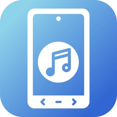 müzik mobil uygulama simgesi ana hat biçiminde