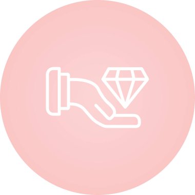 Elmas simgesi vektör illüstrasyonu