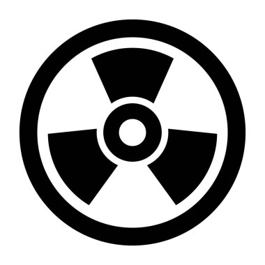 Moda Biçimli Radyasyon Simgesi İzole Arkaplan