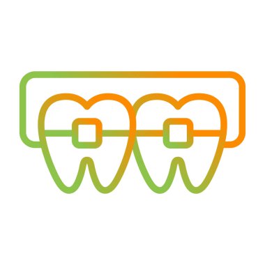 diş teli vektör çizgisi simgesini destekler