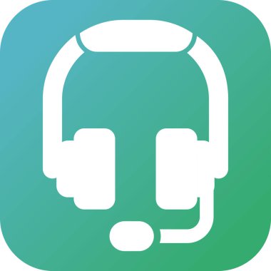 kulaklıklar web simgesi, vektör illüstrasyonu