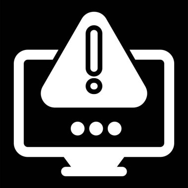 Bilgisayar monitörü. Web simgesi basit illüstrasyon