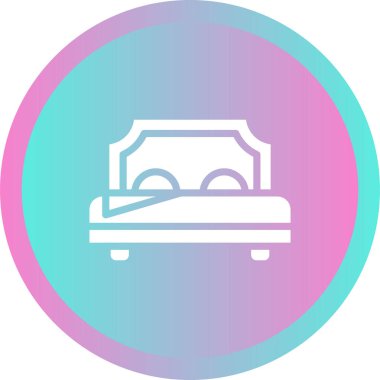 Yatağa. Web simgesi basit illüstrasyon