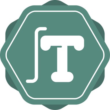 Typography web simgesi vektör illüstrasyonu