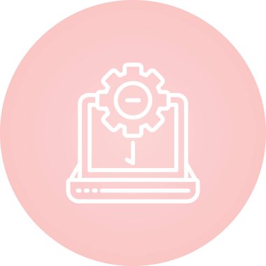 Bilgisayar. Web simgesi basit illüstrasyon 