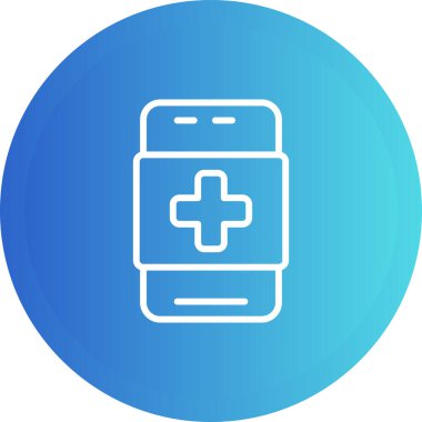 Akıllı telefon simgesinin vektör illüstrasyonu