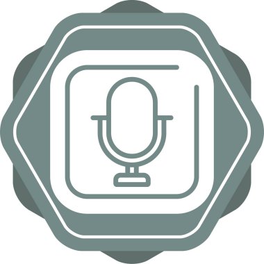 Modern mikrofon simgesinin vektör çizimi