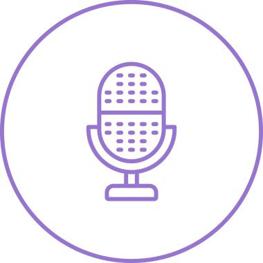 Modern mikrofon simgesinin vektör çizimi