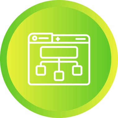 Modern çizginin eşsiz vektör simgesi