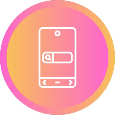 Eşsiz akıllı telefon vektör çizgisi simgesi