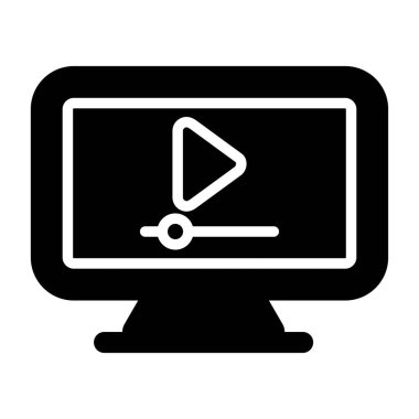 video dosyası simge vektör çizim