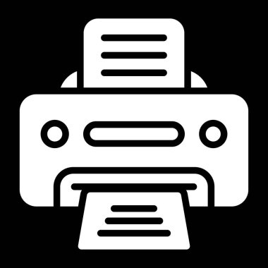 Yazıcı simgesi basit örnek