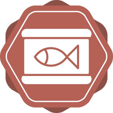 Balık. Web simgesi basit illüstrasyon