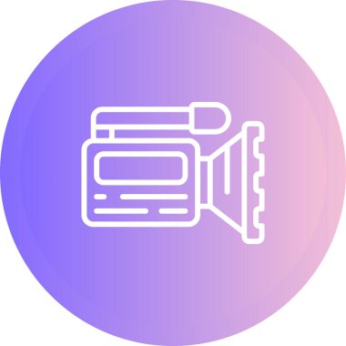 Bir kamera simgesinin vektör illüstrasyonu