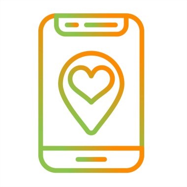 akıllı telefon vektörü ince çizgi simgesi