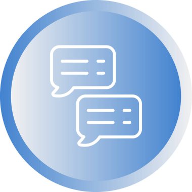 Sohbet simgesinin vektör illüstrasyonu