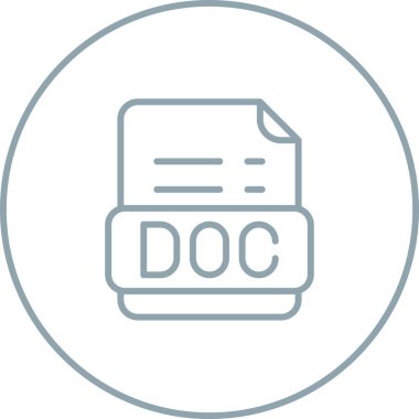 doc dosya biçimi vektör illüstrasyonu