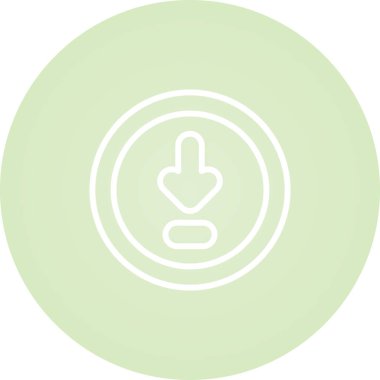 Bir çizgi simgesinin vektör illüstrasyonu