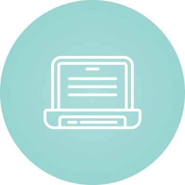 dizüstü bilgisayar simgesi, web basit illüstrasyon